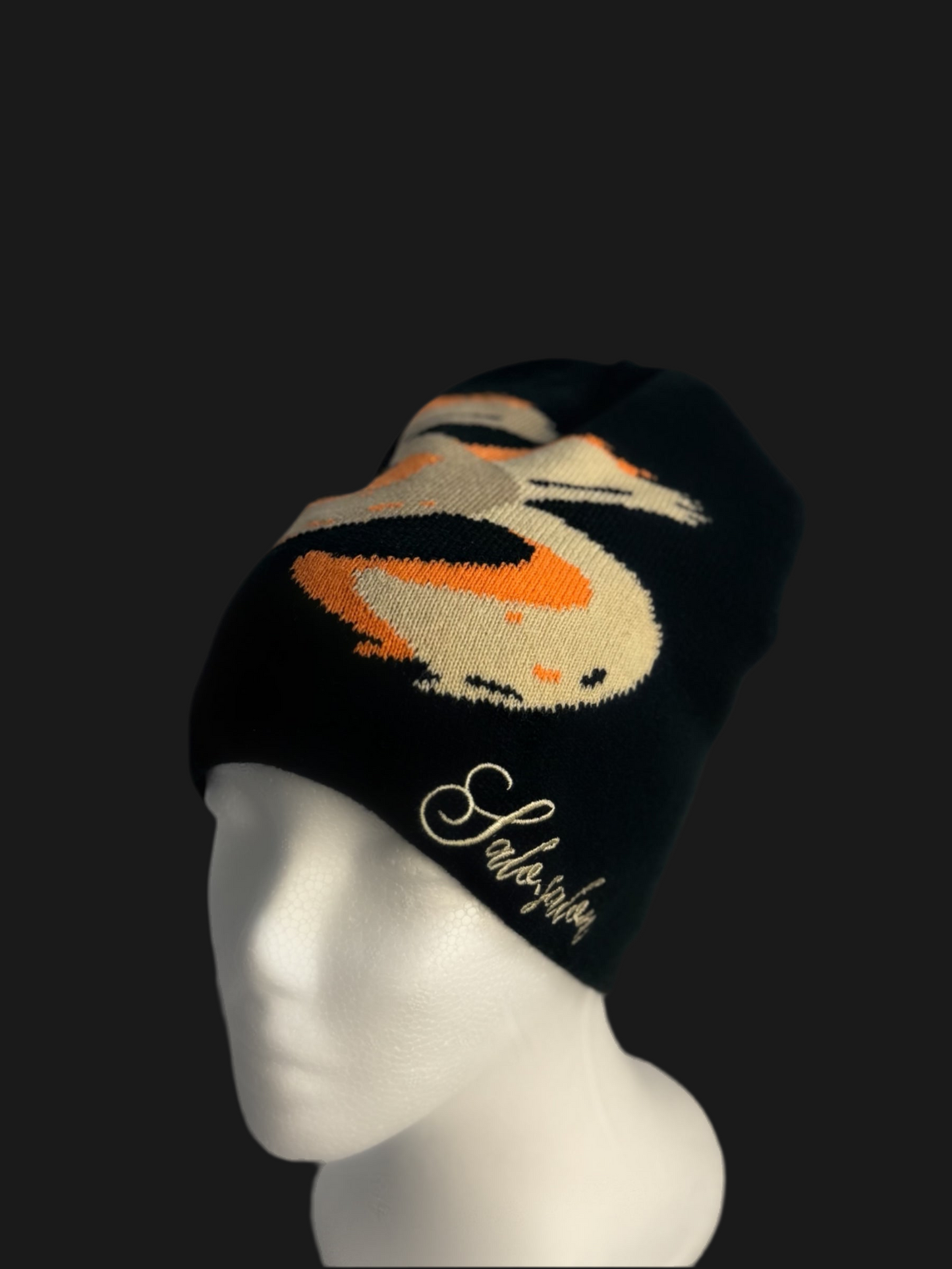 Satin-lined- Beanie Orange